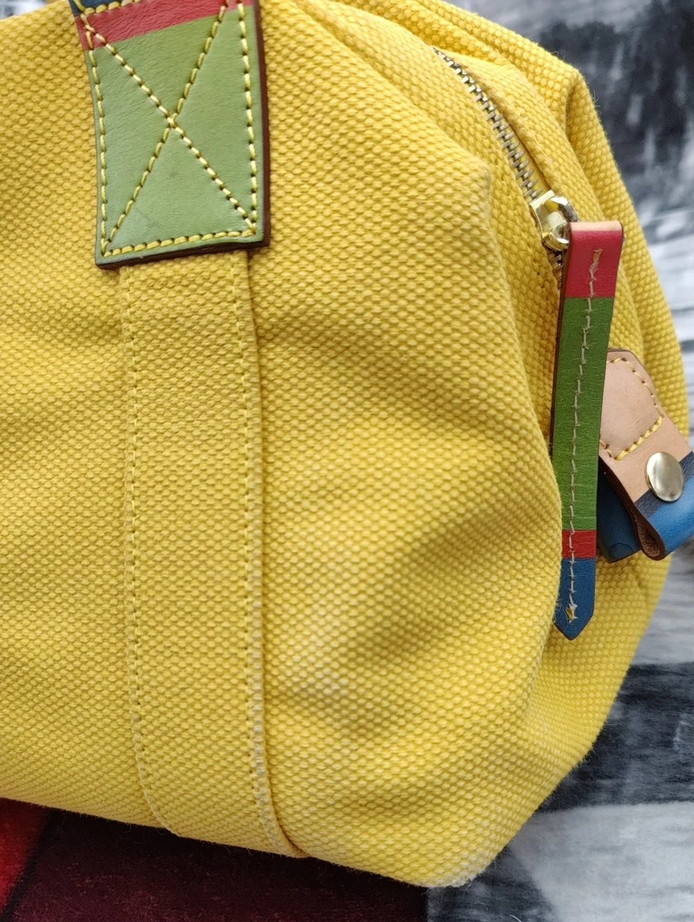 Dooney & Bourke Yellow Canvas Y2K Satchel